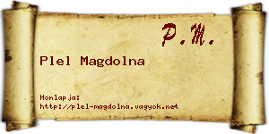Plel Magdolna névjegykártya