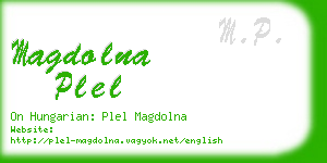 magdolna plel business card
